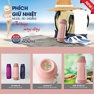 Phích giữ nhiệt Rạng Đông 0.45L giữ nóng giữ lanh RD 04528 N2