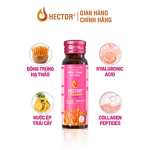 Bộ 2 hộp nước nấm Đông trùng hạ thảo Hector Sâm và Hector Collagen ( 20x50ml)