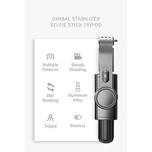 GẬY SELFIE GIMBAL - GẬY CHỤP HÌNH  TAY CẦM CHỐNG RUNG ĐIỆN TỬ Gimbal L08. GẬY Selfie CÓ Bluetooth-GIÁ ĐỠ 3 CHÂN