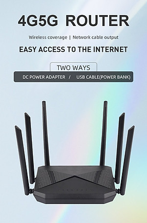 Phát wifi từ sim 4G B618 tích hợp 6 ăngten, bộ phát wifi 4G LTE  có 4 cổng WAN/LAN, 6 ăngten Siêu Khỏe - hàng chính hãng
