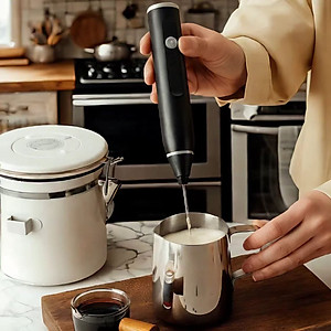 Dụng cụ đánh bọt cà phê cầm tay mini - Dụng cụ đánh bọt trứng với 3 chế độ nhanh chóng chỉ trong vài giây.