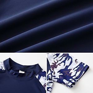 Bộ đồ bơi bé trai lớn size đại đến 68kg kèm mũ, chất thun bơi lạnh co giãn 4 chiều, chống tia UV, giữ nhiệt tốt | BT44