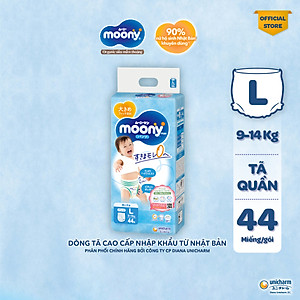 Tã Quần Cao Cấp Moony Nhật Bản Bé Trai L44 (44 Miếng)