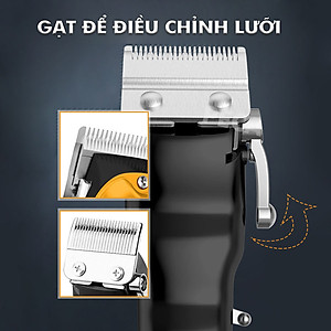 Tông đơ cắt tóc chuyên nghiệp KEMEI KM-802 công suất mạnh mẽ 10W có màn hình LCD hiển thị thông minh, sử dụng sạc USB sạc nhanh pin trâu 3h, tăng đơ, tondor dùng cho gia đình, salon tiệm tóc barber - hãng phân phối chính thức