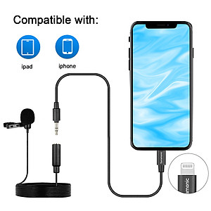 Saramonic Lavmicro U1A - Micro Cài Áo Giắc Lightning Cho IPhone, IPad, Chuẩn MFi, Tiếng Trong Và Rõ - Hàng chính hãng