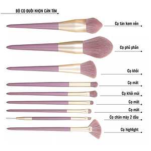 Bộ Cọ Trang Điểm 9 Cây AW01 Cao Cấp Lông Siêu mềm mịn, Bám Phấn hiệu quả, Phù Hợp  Mọi Loại Da, Không Gây Khó Chịu Cho Người Dùng, Có Túi Hộp Da Nhỏ Gọn, Tiện Dụng Đầy Đủ  Cọ với Chức Năng Makeup Hiệu Quả, Cầm Thoải Mái, Dễ Sử Dụng.