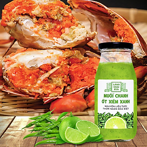 Đặc Sản Phan Thiết - Muối Chanh Ớt Xiêm Xanh Cao Cấp Làng Chài Xưa, Nguyên Liệu Tươi, Thơm Ngon Đặc Biệt, Chai Thủy Tinh 300Gr