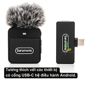 Micro thu âm Saramonic Blink 100 B5 - Micro ghi âm hỗ trợ thiết bị Android, công nghệ truyền dẫn không dây 2.4GHz - Hàng nhập khẩu