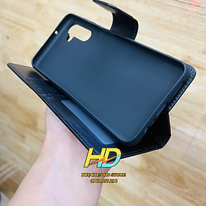 Bao Da Dạng Ví Dành Cho SamSung Galaxy A04s Chính Hãng Hanman có quai gài, Ngăn ví tiền, ngăn đựng thẻ - Hàng Chính Hãng