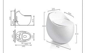 BỒN CẦU QUẢ TRỨNG cao cấp nhập khẩu chính hãng GROVES R22 WHITE