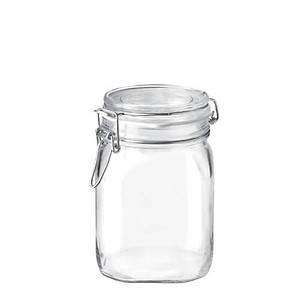 Hũ thủy tinh nắp cài Bormioli Rocco Fido 1L – Kín hơi, bảo quản thực phẩm cao cấp Ý