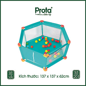 [CHÍNH HÃNG] Nhà banh, kiêm làm cũi kết cấu chân gỗ cao cấp Prota + tặng Đồng hồ ghép hình cao cấp