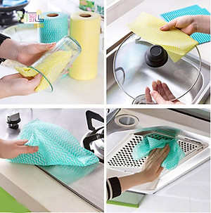 Combo 6 Cuộn Khăn Lau Đa Năng ( 6 Cuộn - 300 khăn ) Tiện Ích