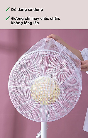 1 LƯỚI BỌC QUẠT CAO CẤP AN TOÀN CHO BÉ - DÂY RÚT (HÀNG CHẤT LƯỢNG TỐT) - Kích thước: Đường kính lồng quạt 45cm - GIAO MẪU NGẪU NHIÊN Áo Trùm Máy Quạt Bảo Vệ Điện Cao Cấp Có Vải Lồng Chống Bụi