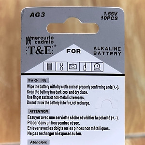 10 Viên Pin Cúc Áo LR41 - AG3 - L736 Vinnic 1,5V