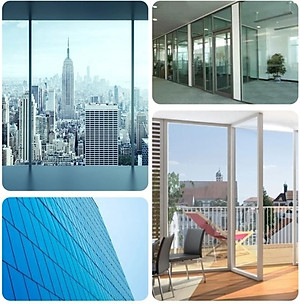 Decal dán kính chống nắng xanh đen - có keo sẵn khổ rộng 1m dài 3m