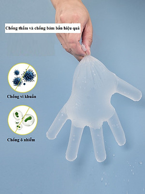 Găng Tay TPE Siêu Dai - Dùng Trong Thực Phẩm - Vệ Sinh (100 Cái/Hộp) - Chính Hãng