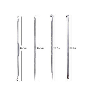 Bộ 4 Cây Nặn Mụn Lấy Mụn Đầu Đen Tại Nhà Chuyên Nghiệp Bằng Kim Loại Cao Cấp