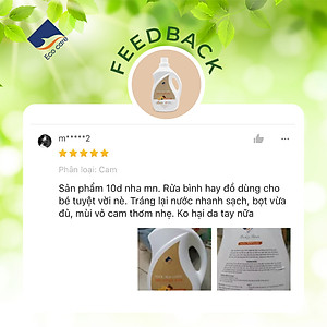 Nước rửa chén hữu cơ Bồ hòn hương Cam 4000ml thương hiệu Ecocare