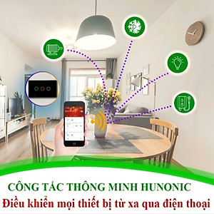 Công tắc 3 nút trắng cảm ứng, wifi cho Đèn, Quạt điều khiển từ xa qua điện thoại 500w/220V
