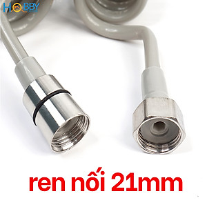 Dây sen lò xo cho vòi xịt toilet co giãn màu xám Hobby Home Decor SLX