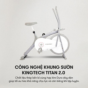 Xe đạp tập KINGSPORT KS-101 tập luyện toàn thân, tích hợp đồng hồ đo lường chỉ số, cân nặng phù hợp từ dưới 75kg