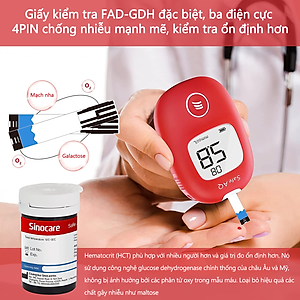 Combo hộp 50 que thử đường huyết và 50 kim lấy máu cho máy đo đường huyết Sinocare Safe AQ