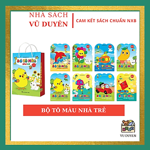 Sách Tô Màu - Bé tô màu nhà trẻ song ngữ việt anh - Bộ 8 quyển