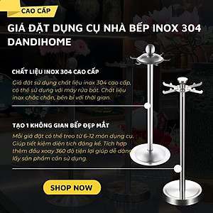 Giá đặt treo muỗng, dụng cụ nhà bếp Inox 304 DandiHome