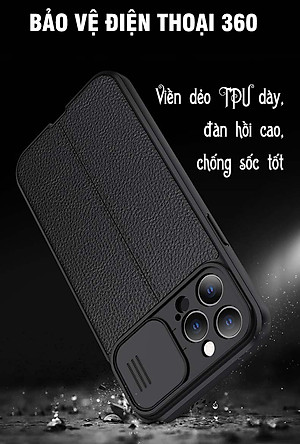 Ốp lưng kéo nắp kiểu mới dành cho iPhone 11 / 12 / 13 / 14 / 11 Pro / 12 Pro / 13 Pro / 14 Pro / 11 Pro Max / 12 Pro Max / 13 Pro Max / 14 Pro Max / 12 Mini / 13 Mini / 14 Plus - Hàng chính hãng