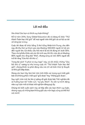 Sách 5 phút tư duy logic - Tập 3: Nâng cao