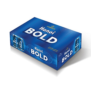 Combo 2 Thùng Bia Hanoi BOLD - Thùng 24 lon 330ml