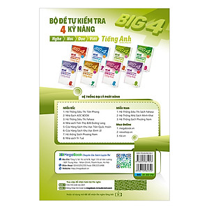 Sách Big 4 Bộ Đề Tự Kiểm Tra 4 Kỹ Năng Nghe - Nói - Đọc - Viết (Cơ Bản Và Nâng Cao) Tiếng Anh Lớp 8 Tập 2
