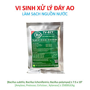 VƯỜN SINH THÁI - Chế phẩm vi sinh hồ cá, tôm BZT. Xử lý nước, làm sạch nhớt đáy ao. Ức chế tảo lam, khí độc. Hàng tỷ bào tử hữu hiệu từ HOA KỲ
