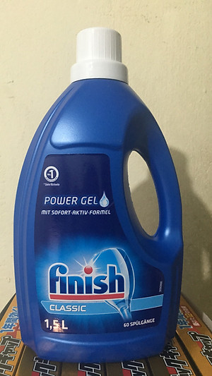 Xà Phòng Rửa Bát Finish Classic Dạng Gel 1.5 lít/ Chai Chuyên Dùng Cho Máy Rửa Bát
