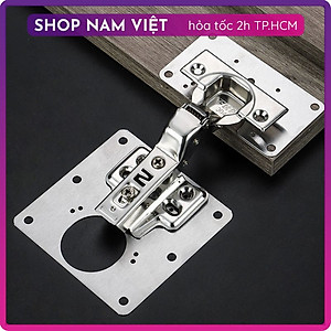 Tấm Inox Gia Cố Sửa Bản Lề Cửa Tủ (Kèm Vít)