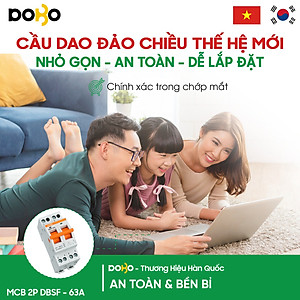 Cầu dao đảo chiều DoBo 63A, thương hiệu DoBo, bảo hành 12 tháng chính hãng đổi mới