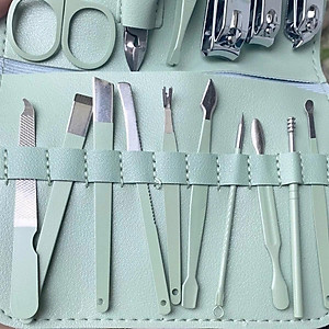 Bộ Bấm Móng Tay 16 Món Cao Cấp Nhỏ Gọn , Kìm Cắt Móng Tay Chân Làm Nail Kèm  Hộp Đựng Sang Trọng