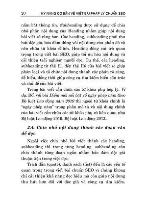 Kỹ năng cơ bản về viết bài pháp lý chuẩn SEO - bản in 2025