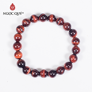 Vòng tay phong thủy đá mắt hổ nâu đỏ mệnh hỏa , thổ - Ngọc Quý Gemstones