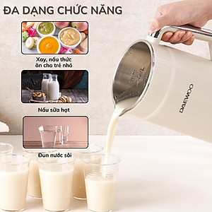 Máy Làm Sữa Hạt Daewoo 1.2L DWSM-1512, tặng Cẩm Nang 50 Công Thức - Máy Xay Nấu Đa Năng - Hàng chính hãng