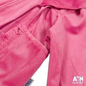 Áo khoác có nón bé gái Hồng Trơn thô nhung. - AICDBGGETCJZ - AIN Closet