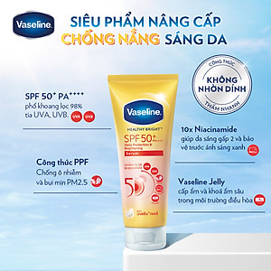Combo 2 Serum chống nắng cơ thể Vaseline 50x bảo vệ da với SPF 50+ PA++++ giúp da sáng hơn gấp 2X 300ml