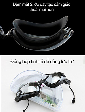 kính bơi người lớn mắt tráng gương YUKE - E770, chống tia UV400, chống nước, chống mờ(Tặng Kèm Hộp)