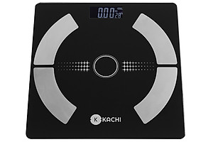 Cân điện tử bluetooth phân tích chỉ số cơ thể Kachi MK223 - Màu đen - Hàng chính hãng