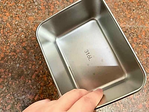 Hộp Đựng Thực Phẩm Tủ Lạnh, Đồ Ăn Bằng Inox 304 Có Nắp Nhựa Kèm Theo Tiện Lợi (135x105x58 mm)