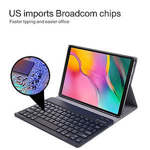 PU Leather Case for Samsung Galaxy Tab A7 10.4'' 2020 with Detachable Bluetooth Keyboard - 3-in-1 functionality keyboard case