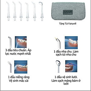Máy tăm nước cầm tay Fairywill F30, phiên bản nâng cấp với sạc Type C và lõi lọc nước độc quyền