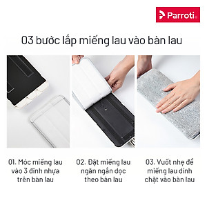 Cây Lau Nhà Thông Minh, Chổi Lau Nhà 360 Độ Đa Năng (Không Bao Gồm Thùng Vắt) - Parroti MOP-PR01