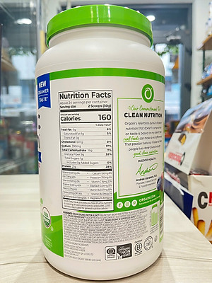 Date 03/27 Bột đạm thực vật và protein hữu cơ Orgain Mỹ Vị Chocolate 1220g - Organic Protein & Superfoods